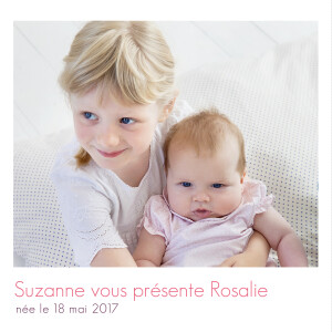 Faire-part de naissance Simple 2 photos blanc Faire-part de naissance Simple 2 photos blanc