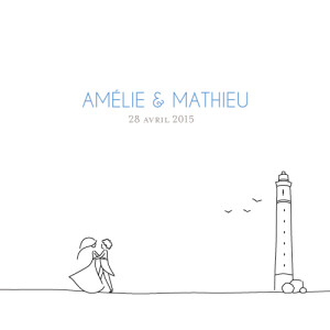 Faire-part de mariage Promesse blanc Faire-part de mariage Promesse blanc