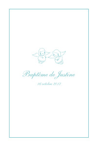 Menu de baptême Anges bleu Menu de baptême Anges bleu