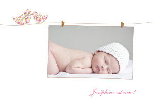 Faire-part de naissance Poétique 4 pages rose Faire-part de naissance Poétique 4 pages rose