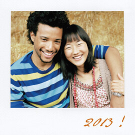 Carte de voeux Polaroïd (mini format) blanc