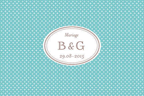 Carton d'invitation mariage Motif chic turquoise Carton d'invitation mariage Motif chic turquoise