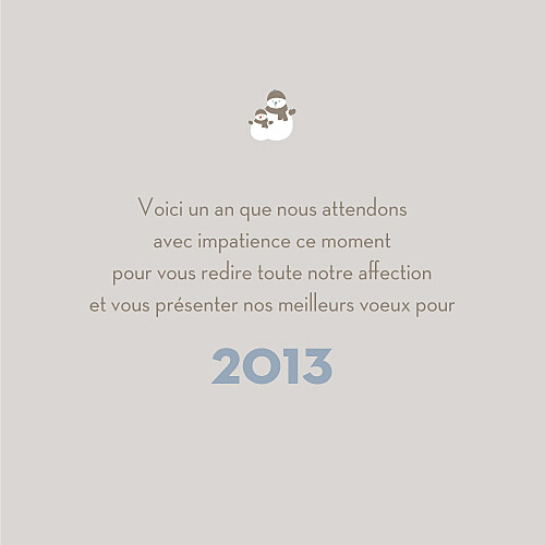 Carte de voeux Bonhomme de neige 4 pages beige - Page 3 Carte de voeux Bonhomme de neige 4 pages beige - Page 3