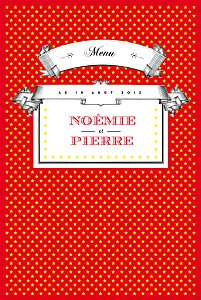 Menu de mariage Festival rouge Menu de mariage Festival rouge