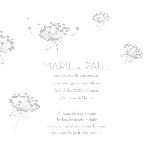 Faire-part de mariage Envolée gris - Page 3 Faire-part de mariage Envolée gris - Page 3