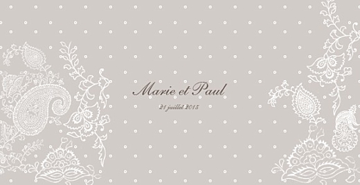 Faire-part de mariage Plumetis taupe gris Faire-part de mariage Plumetis taupe gris
