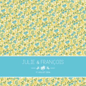 Faire-part de mariage Liberty turquoise Faire-part de mariage Liberty turquoise