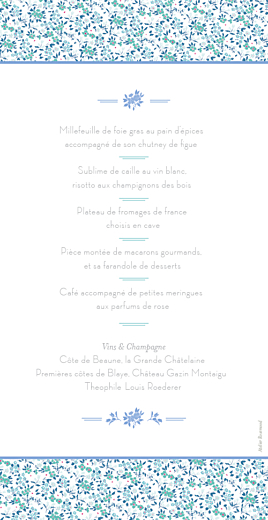 Menu de mariage Liberty bleu - Page 2 Menu de mariage Liberty bleu - Page 2