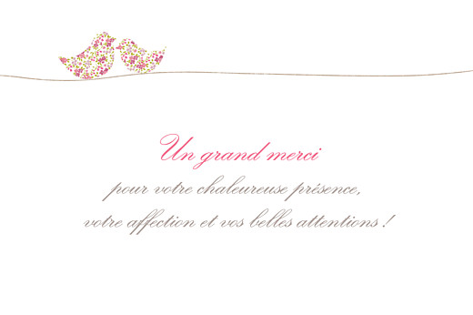 Carte de remerciement Merci poétique paysage rose Carte de remerciement Merci poétique paysage rose