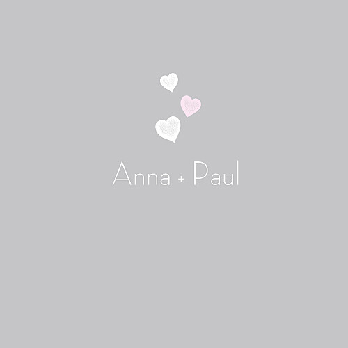 Faire-part de mariage Coeurs gris pâle Faire-part de mariage Coeurs gris pâle