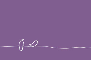 Carton réponse mariage Oiseaux prune Carton réponse mariage Oiseaux prune