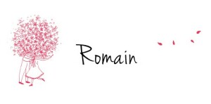Marque-place mariage Bouquet rouge