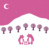 Faire-part de naissance Ours en famille rv violet Faire-part de naissance Ours en famille rv violet