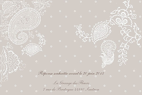 Carton d'invitation mariage Plumetis taupe gris - Page 2 Carton d'invitation mariage Plumetis taupe gris - Page 2
