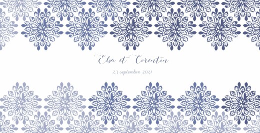 Faire-part de mariage Grâce blanc bleu Faire-part de mariage Grâce blanc bleu