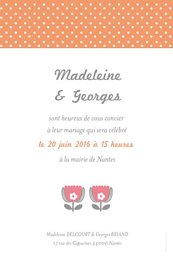 Faire-part de mariage Seventies orange rose - Page 2 Faire-part de mariage Seventies orange rose - Page 2