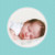 Faire-part de naissance Motif chic médaillon turquoise - Page 1 Faire-part de naissance Motif chic médaillon turquoise - Page 1