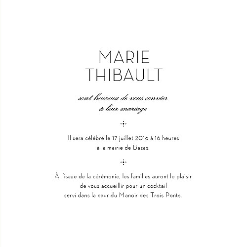 Faire-part de mariage Boudoir beige noir - Page 3 Faire-part de mariage Boudoir beige noir - Page 3