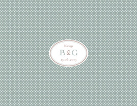 Faire-part de mariage Motif chic vert de gris