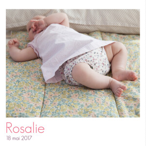 Faire-part de naissance Simple 3 photos blanc Faire-part de naissance Simple 3 photos blanc