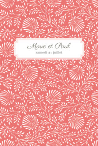 Faire-part de mariage Idylle corail Faire-part de mariage Idylle corail