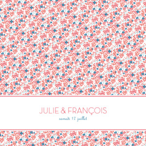 Faire-part de mariage Simplement liberty rouge Faire-part de mariage Simplement liberty rouge