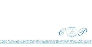 Faire-part de mariage Ruban liberty bleu Faire-part de mariage Ruban liberty bleu