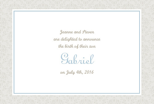 Faire-part de naissance Bilingue florale paysage bleu - Page 2 Faire-part de naissance Bilingue florale paysage bleu - Page 2