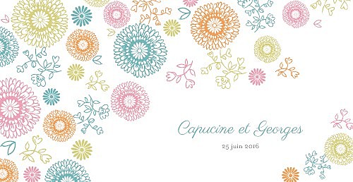 Faire-part de mariage Champetre multicolore Faire-part de mariage Champetre multicolore