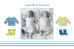 Carte de remerciement Petit marin jumeaux photo bleu jaune - Page 1