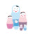 Faire-part de naissance 6 poupées jumeaux photo rose bleu - Page 1 Faire-part de naissance 6 poupées jumeaux photo rose bleu - Page 1