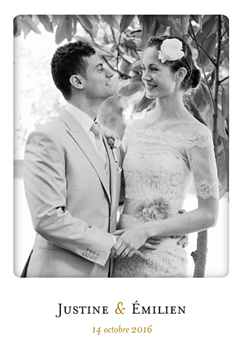 Carte de remerciement mariage Simplement merci blanc - Page 1 Carte de remerciement mariage Simplement merci blanc - Page 1