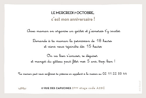 Carte D Anniversaire Moustache Rosemood