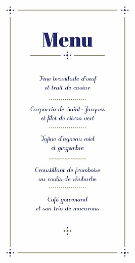 Menu de mariage Rétro bleu bronze - Page 3 Menu de mariage Rétro bleu bronze - Page 3