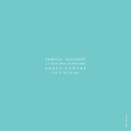 Faire-part de naissance Justifié turquoise - Page 2 Faire-part de naissance Justifié turquoise - Page 2