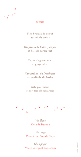 Menu de mariage Bouquet (panoramique) corail - Page 2 Menu de mariage Bouquet (panoramique) corail - Page 2