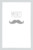 Carte de remerciement Moustache portrait photo gris - Page 1
