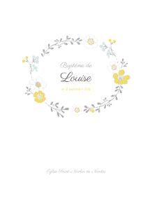 Couverture Livret de messe Couronne de fleurs ocre