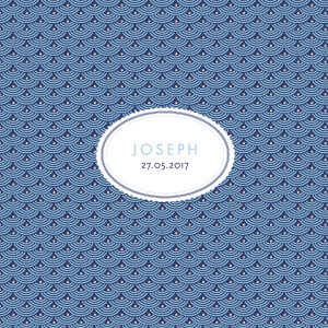 Faire-part de naissance Pattern fantaisie bleu Faire-part de naissance Pattern fantaisie bleu