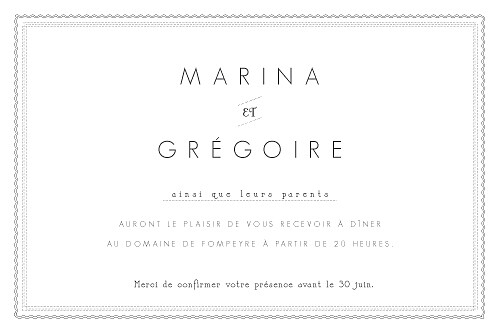 Carton d'invitation mariage Design blanc - Page 2 Carton d'invitation mariage Design blanc - Page 2