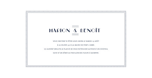 Faire-part de mariage Monogramme bleu marine - Page 3 Faire-part de mariage Monogramme bleu marine - Page 3