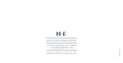 Faire-part de mariage Monogramme bleu marine - Page 4 Faire-part de mariage Monogramme bleu marine - Page 4