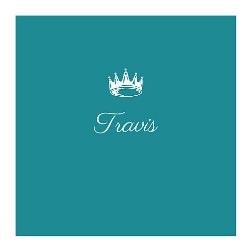 Faire-part de naissance Bilingue couronne turquoise Faire-part de naissance Bilingue couronne turquoise