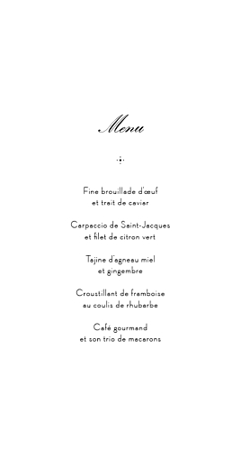 Menu de mariage Boudoir beige noir - Page 3 Menu de mariage Boudoir beige noir - Page 3