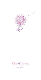 Menu de mariage Bouquet (4 pages) lilas