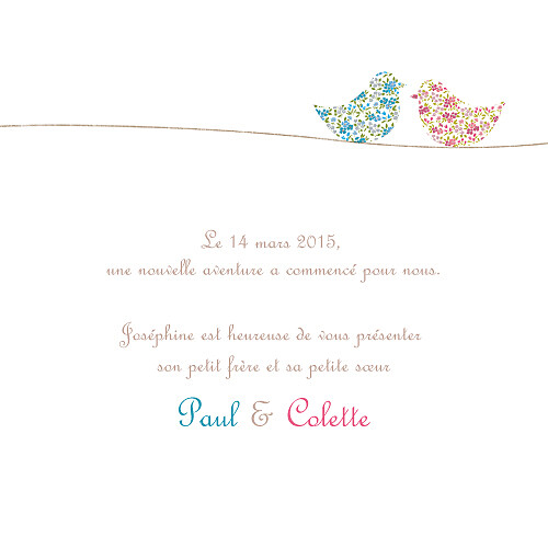 Faire-part de naissance Poétique jumeaux mixte - Page 3 Faire-part de naissance Poétique jumeaux mixte - Page 3