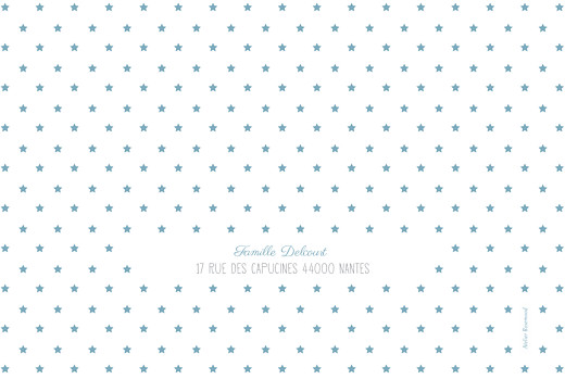 Faire-part de naissance Étoiles classique photo blanc bleu Faire-part de naissance Étoiles classique photo blanc bleu