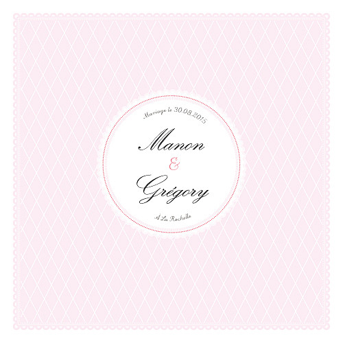 Faire-part de mariage Gourmand raffiné rose Faire-part de mariage Gourmand raffiné rose