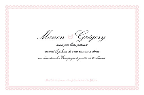 Carton d'invitation mariage Gourmand rose - Page 2 Carton d'invitation mariage Gourmand rose - Page 2