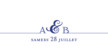 Etiquette de mariage Classique liseré bleu Etiquette de mariage Classique liseré bleu
